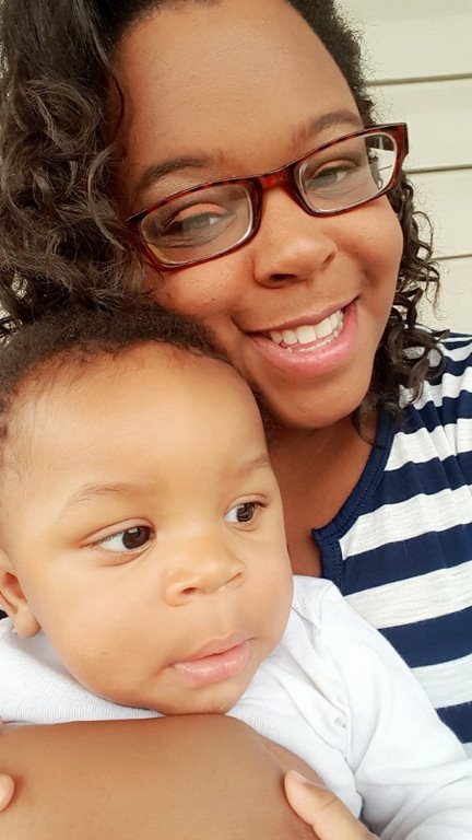 Great-grand-daughter Joycelyne Washington and son Zeelan Jordan